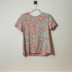 Vibrant Floral Short Sleeve Top